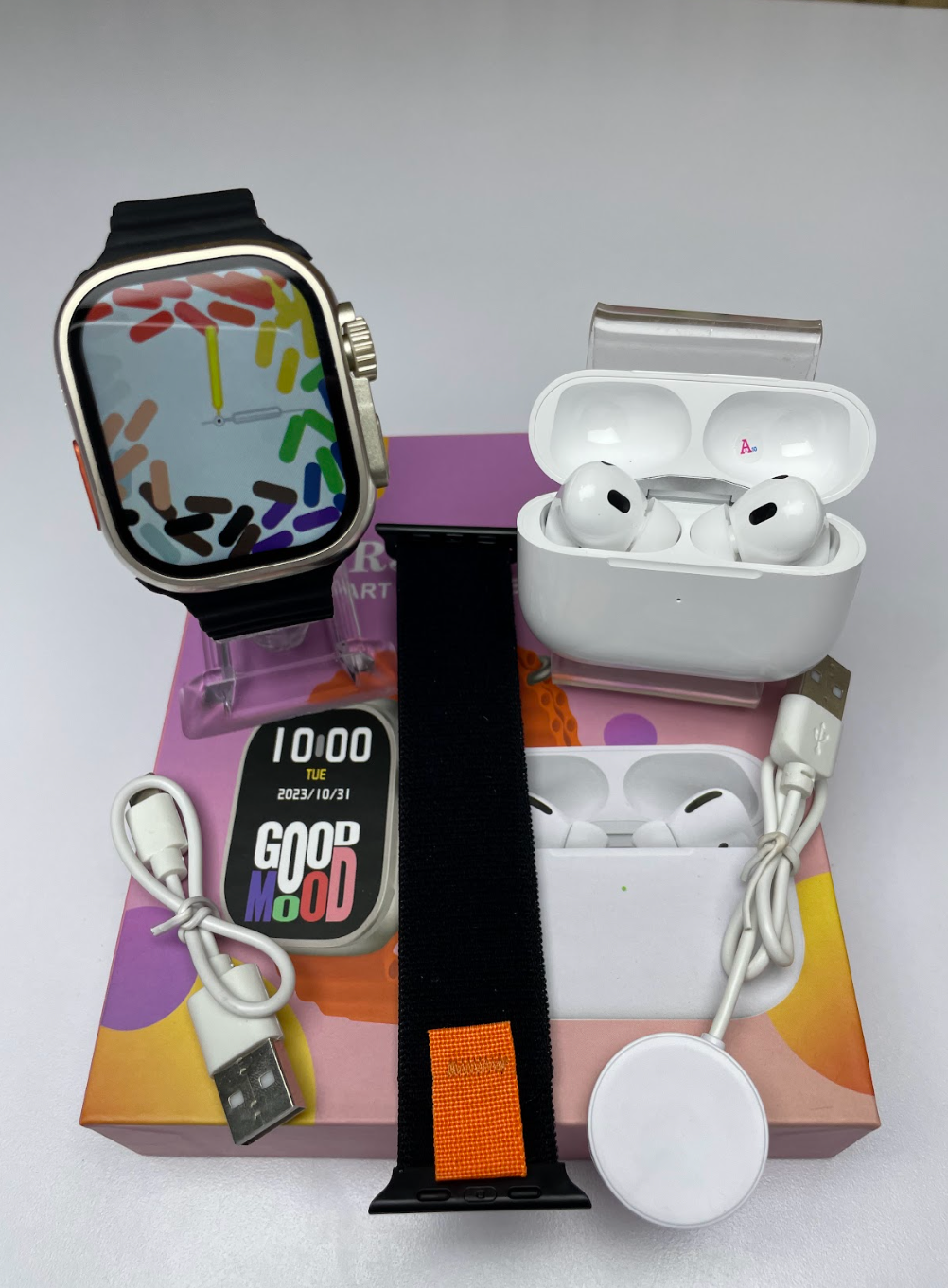 Combo HR5 Ultra3 + Smartwatch + audífonos inalámbricos + Correas intercambiables 🔥 🎧